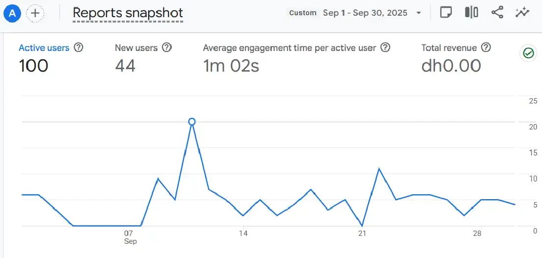 SEMRush Performance Snapshot After Optimization
