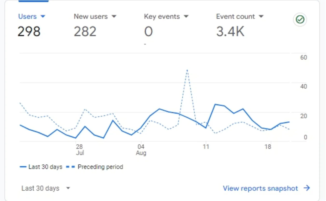 SEMRush Performance Snapshot After Optimization