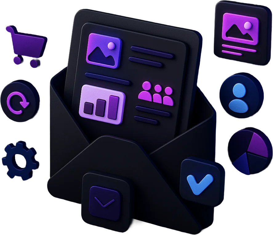 Laptop showcasing website design