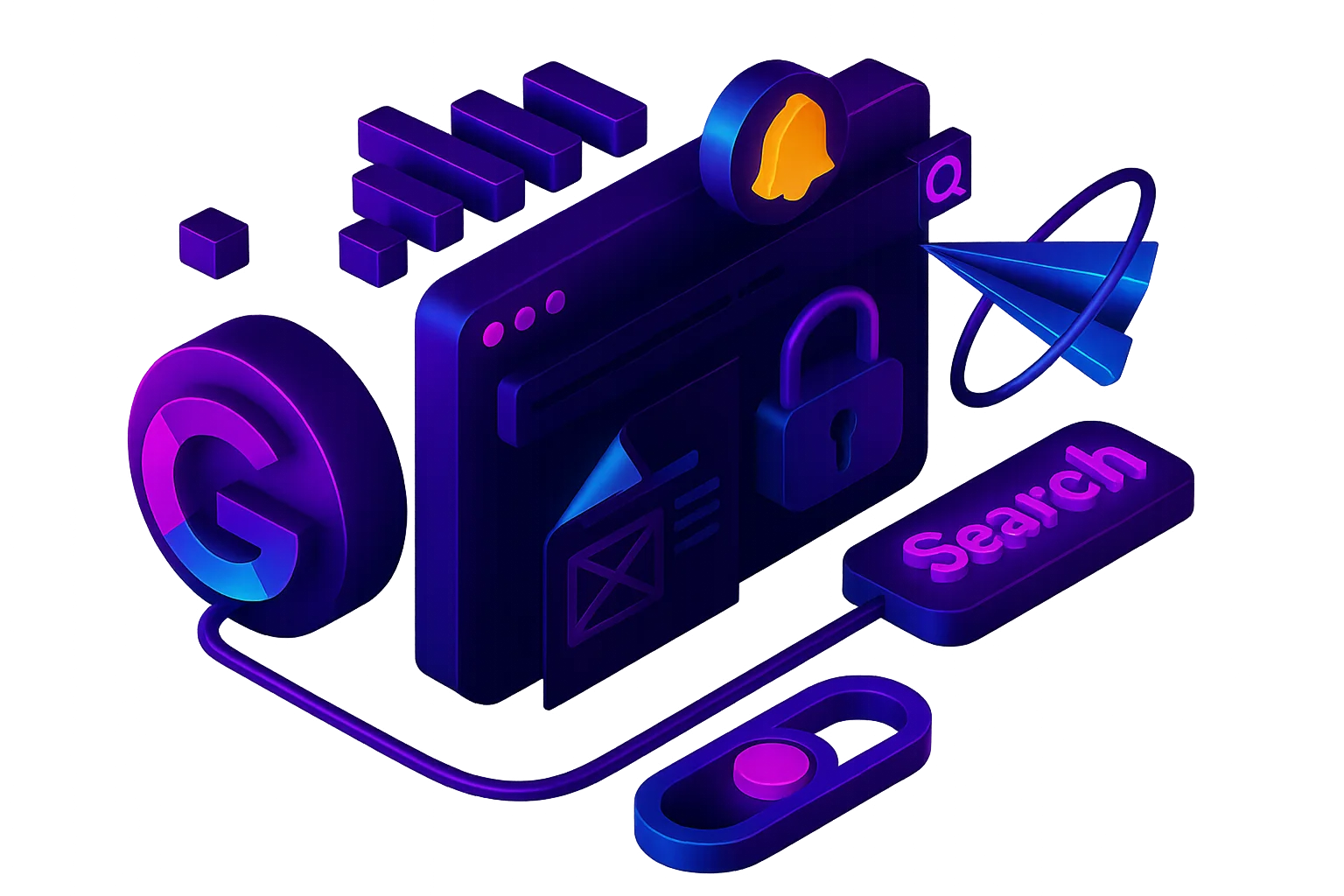 Laptop showcasing website design