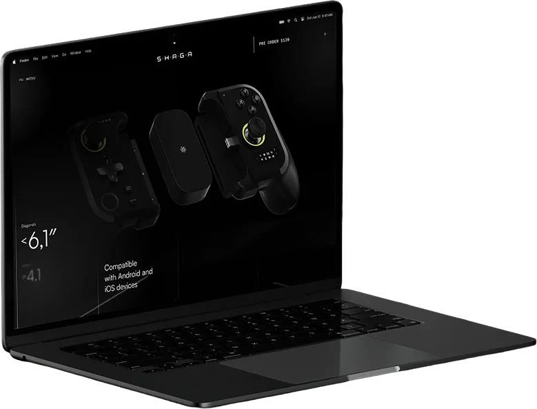 Laptop showcasing website design